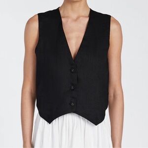 DISSH Black Buttoned Vest